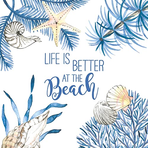 PPD - 1334013 - Lunch Servietten, Papier, 20 Stück, Ocean, Life is better at the beach, weiß, 33cm x 33cm PPD - 1334013 - Lunch Servietten, Papier, 20 Stück, Ocean, Life is better at the beach, weiß, 33cm x 33cm von Paperproducts Design