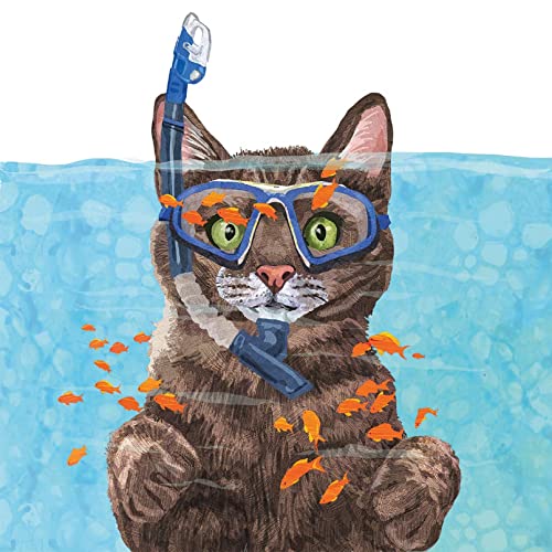 PPD - 1334069 - Lunch Servietten, Papier, 20 Stück, Cousteau, Katze, mehrfarbig, 33cm x 33cm PPD - 1334069 - Lunch Servietten, Papier, 20 Stück, Cousteau, Katze, mehrfarbig, 33cm x 33cm von Paperproducts Design