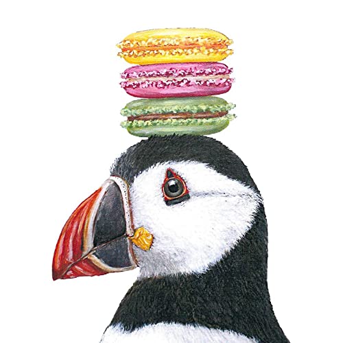 PPD - 1334290 - Lunch Servietten, Papier, 20 Stück, Olaf, Papageientaucher, Puffin, weiß, 33cm x 33cm von Paperproducts Design