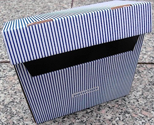 15 Papiertiger Karteikästen A6 Karton Design weißblau faltbar passend für bis zu 300 Karteikarten von PapierTiger