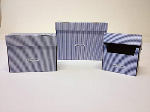 5 Stück Karteikästen A5 Karton Design weißblau faltbar passend für bis zu 300 Karteikarten von PapierTiger