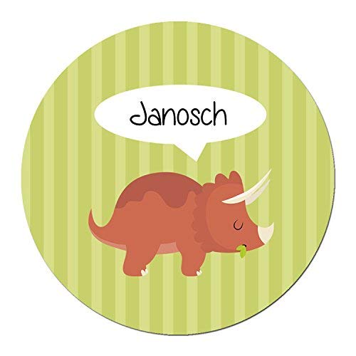 24 individuelle Aufkleber für Kinder - Motiv Dino - personalisierte Sticker - Schule Einschulung von Papierdrachen