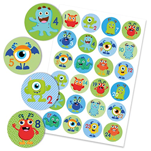 Papierdrachen 24 Adventskalender Zahlen Sticker - Monster Nr 29 - Aufkleber 4 cm - zum Basteln und Dekorieren - von Papierdrachen Papierdrachen 24 Adventskalender Zahlen Sticker - Monster Nr 29 - Aufkleber 4 cm - zum Basteln und Dekorieren - von Papierdrachen von Papierdrachen