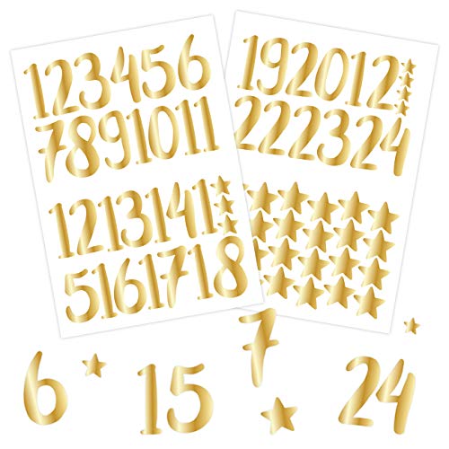 Papierdrachen 24 Adventskalender Zahlenaufkleber - Gold | Nummer 70 - Sticker für deinen Weihnachtskalender - zum Basteln und Dekorieren Papierdrachen 24 Adventskalender Zahlenaufkleber - Gold | Nummer 70 - Sticker für deinen Weihnachtskalender - zum Basteln und Dekorieren von Papierdrachen