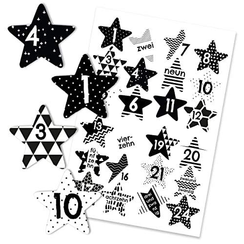 Papierdrachen 24 Adventskalender Zahlenaufkleber - Nr 40 - Sticker 4cm - zum Basteln und Dekorieren von Papierdrachen