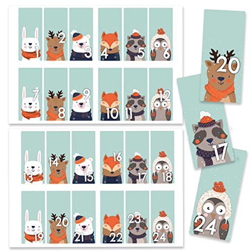 Papierdrachen 24 Adventskalender Zahlenaufkleber - eckige Aufkleber - Blaue Waldtiere Nr 61 - Aufkleber 9×4,5cm - zum Basteln und Dekorieren deines ganz persönlichen Adventskalenders Papierdrachen 24 Adventskalender Zahlenaufkleber - eckige Aufkleber - Blaue Waldtiere Nr 61 - Aufkleber 9×4,5cm - zum Basteln und Dekorieren deines ganz persönlichen Adventskalenders von Papierdrachen