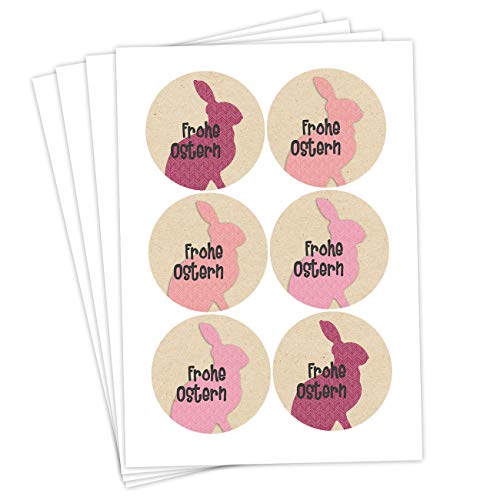 Papierdrachen 24 Oster Aufkleber zum Basteln und Dekorieren - Motiv Frohe Ostern - Sticker Nr 42 - Ostern 2021 von Papierdrachen