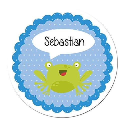 Papierdrachen 24 individuelle Aufkleber für Kinder - Motiv Frosch - personalisierte Sticker - Schule Einschulung Papierdrachen 24 individuelle Aufkleber für Kinder - Motiv Frosch - personalisierte Sticker - Schule Einschulung von Papierdrachen