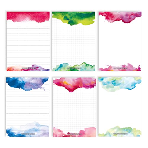 Papierdrachen 6 Notizblöcke Blanko zur freien Gestaltung | für Termine, Projekte, to do Liste, Meetings, Einkaufslisten, Notizen und vieles mehr - Aquarell - Notizblock Set 17 - DIN A6 Papierdrachen 6 Notizblöcke Blanko zur freien Gestaltung | für Termine, Projekte, to do Liste, Meetings, Einkaufslisten, Notizen und vieles mehr - Aquarell - Notizblock Set 17 - DIN A6 von Papierdrachen