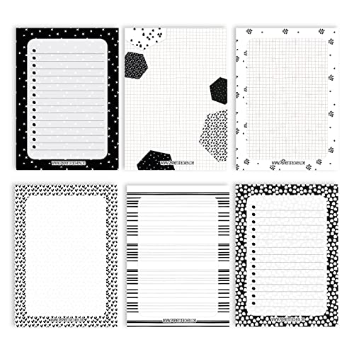 Papierdrachen 6 Notizblöcke Blanko zur freien Gestaltung | für Termine, Projekte, to do Liste, Meetings, Einkaufslisten, Notizen und vieles mehr - Schwarz weiß - Notizblock Set 16 - DIN A6 Papierdrachen 6 Notizblöcke Blanko zur freien Gestaltung | für Termine, Projekte, to do Liste, Meetings, Einkaufslisten, Notizen und vieles mehr - Schwarz weiß - Notizblock Set 16 - DIN A6 von Papierdrachen