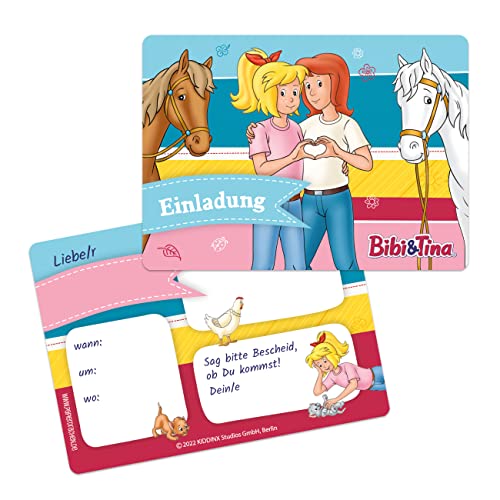 Papierdrachen Bibi & Tina 12er Set Einladungskarten – DIN A6, hochwertiges 300gsm Kartonpapier - für Geburtstage, Feiern und Feste Papierdrachen Bibi & Tina 12er Set Einladungskarten – DIN A6, hochwertiges 300gsm Kartonpapier - für Geburtstage, Feiern und Feste von Papierdrachen