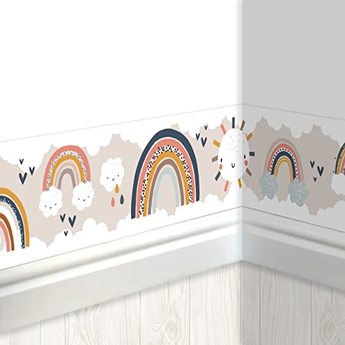 Papierdrachen Kinderbordüre Regenbogen | Bordüre Kinderzimmer | Tapete für Kinder | Verschönerung von Wänden und Themenzimmern | Wanddekoration für Jungen und Mädchen - Set 6 Papierdrachen Kinderbordüre Regenbogen | Bordüre Kinderzimmer | Tapete für Kinder | Verschönerung von Wänden und Themenzimmern | Wanddekoration für Jungen und Mädchen - Set 6 von Papierdrachen