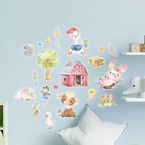 Papierdrachen Wandtattoos - 8 Bögen mit Wandstickern für Kinder - Kinderzimmer Dekoration - Wand Deko - Farm - 22 x 30 cm je Bogen - für Jungen und Mädchen - Set 7 Papierdrachen Wandtattoos - 8 Bögen mit Wandstickern für Kinder - Kinderzimmer Dekoration - Wand Deko - Farm - 22 x 30 cm je Bogen - für Jungen und Mädchen - Set 7 von Papierdrachen