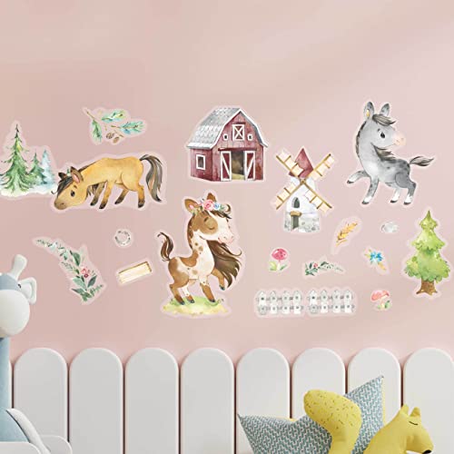 Papierdrachen Wandtattoos - 8 Bögen mit Wandstickern für Kinder - Kinderzimmer Dekoration - Wand Deko - Pferde - 22 x 30 cm je Bogen - für Jungen und Mädchen - Set 8 Papierdrachen Wandtattoos - 8 Bögen mit Wandstickern für Kinder - Kinderzimmer Dekoration - Wand Deko - Pferde - 22 x 30 cm je Bogen - für Jungen und Mädchen - Set 8 von Papierdrachen