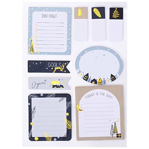 Papierdrachen Bullet Journal Sticky Notes - Stille Nacht - 9 verschiedene Blöcke Haftnotizen zur Weihnachtszeit | Klebezettel | To do | Notizzettel für dein Notizbuch - Set 1 von Papierdrachen