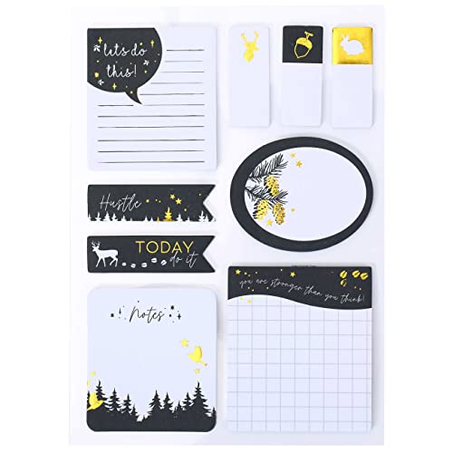 Papierdrachen Bullet Journal Sticky Notes - Winterwald - 9 verschiedene Blöcke Haftnotizen zur Weihnachtszeit | Klebezettel | To do | Notizzettel für dein Notizbuch - Set 3 von Papierdrachen
