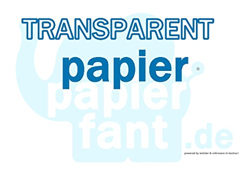 Transparentpapier - 100 Blatt Papier transparent DIN LANG 110-115 g/m² - papierfant.de - SUPER! Transparentpapier - 100 Blatt Papier transparent DIN LANG 110-115 g/m² - papierfant.de - SUPER! von Papierfant.de