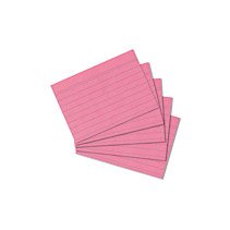 Papiertiger 100 Karteikarten (DIN A7, Rosa, Liniert, 1) von Papiertiger