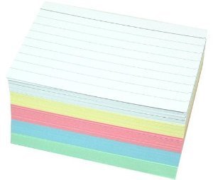 Papiertiger 100 Karteikarten (DIN A7, Sortiert, Liniert, 5) von Papiertiger
