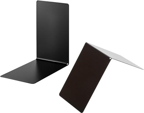 Papiertiger Metall-Buchstützen 85x140x140mm Schwarz, 2 Paar | Für Bücher, Zeitschriften, Ordner und Ringbücher von Papiertiger