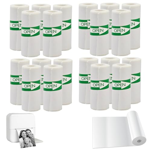 Papp'N'Roll Thermodrucker Papierrollen, 57x30mm, 20 Rollen, Selbstklebend, BPA-frei, Kompatibel mit Peripage A6, GuKKK Papp'N'Roll Thermodrucker Papierrollen, 57x30mm, 20 Rollen, Selbstklebend, BPA-frei, Kompatibel mit Peripage A6, GuKKK von Papp'n'Roll