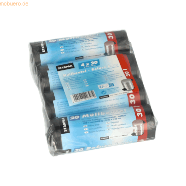 Papstar Müllbeutel 12397 60x50cm 30l LDPE grau 4x20 Stück Papstar Müllbeutel 12397 60x50cm 30l LDPE grau 4x20 Stück von Papstar