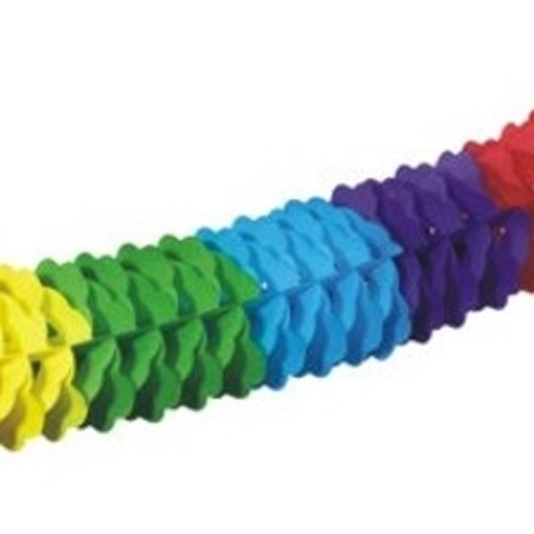 Regenbogen-Papiergirlande oval 4m, farbenfrohe Faschingsgirlande, 1 Stk. Regenbogen-Papiergirlande oval 4m, farbenfrohe Faschingsgirlande, 1 Stk. von Papstar