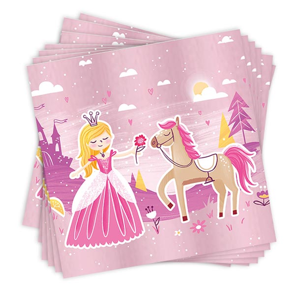 Servietten Prinzessin im 20er Pack, 33cm x 33cm
