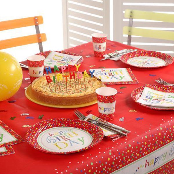 Tischdecke Happy Birthday, 120cm x 180cm Tischdecke Happy Birthday, 120cm x 180cm von Papstar