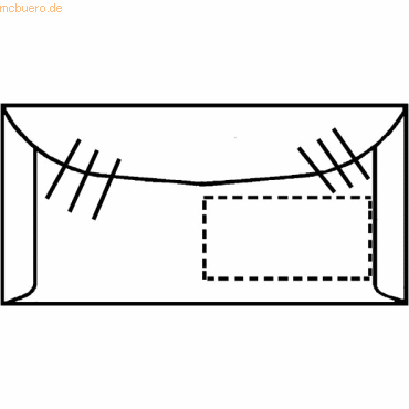 5 x Papyrus Briefumschläge Kuvertierhülle C6/5 weiß gummiert Fenster 7 von Papyrus