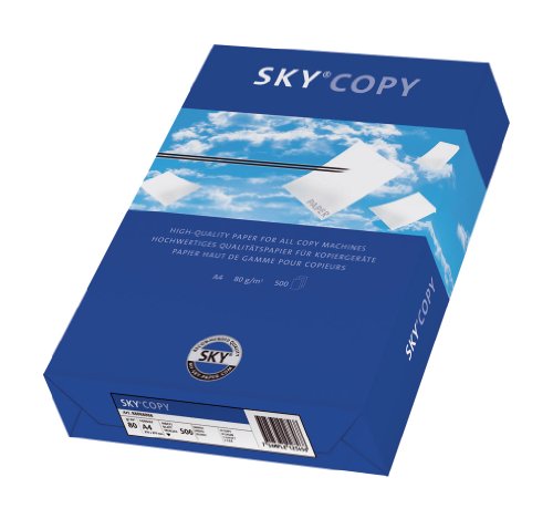 Papyrus 88027568 Kopierpapier Sky Copy 80g/m2, A4, weiß, geriest, 500 Blatt von Papyrus