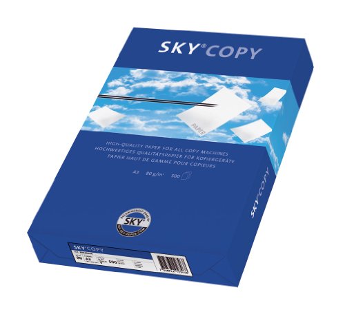Papyrus 88027569 Kopierpapier Sky Copy 80g/m2, A3, weiß, geriest, 500 Blatt/Packung Papyrus 88027569 Kopierpapier Sky Copy 80g/m2, A3, weiß, geriest, 500 Blatt/Packung von Papyrus