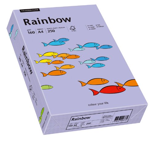 Papyrus 88042571 Drucker-/Kopierpapier farbig, Bastelpapier: Rainbow 160 g/m², A4 250 Blatt, Matt, violett von Papyrus