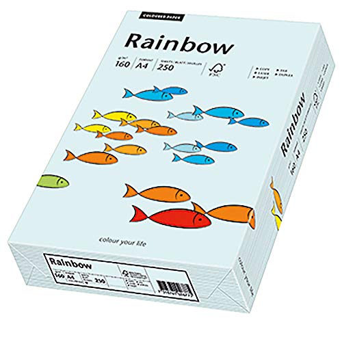 Papyrus 88042703 Drucker-/Kopierpapier farbig, Bastelpapier: Rainbow 160 g/m², A4, 250 Blatt, hellblau von Papyrus