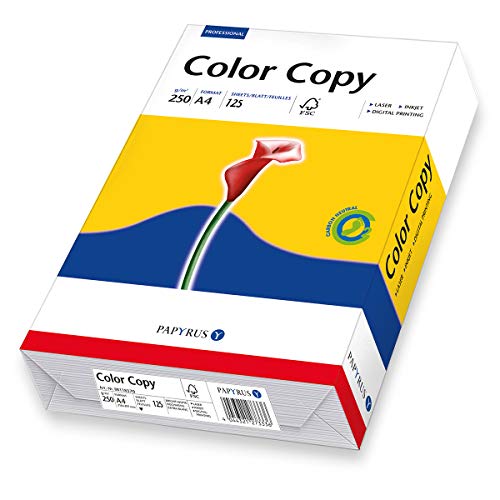 Papyrus 88118370 Drucker-/Kopierpapier, Farblaserpapier ColorCopy 250 g/m ², DIN A4, 125 Blatt, hochglatt, hochweiß Papyrus 88118370 Drucker-/Kopierpapier, Farblaserpapier ColorCopy 250 g/m ², DIN A4, 125 Blatt, hochglatt, hochweiß von Papyrus