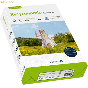 5 x Papyrus Kopierpapier Recyconomic Trend White A4 80g weiß RC VE=500 von Papyrus