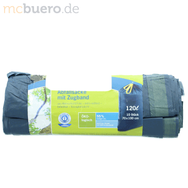 Papyrus Mülleimerbeutel mit Zugband 120 Liter 35 mic. blau VE=10 Stück Papyrus Mülleimerbeutel mit Zugband 120 Liter 35 mic. blau VE=10 Stück von Papyrus