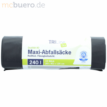 Papyrus Öko-Abfallsäcke Triline 240 Liter 60 g/qm schwarz VE=10 Stück Papyrus Öko-Abfallsäcke Triline 240 Liter 60 g/qm schwarz VE=10 Stück von Papyrus