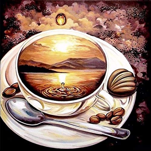 ParNarZar 5D Diamond Painting Runde Stein Koffein 35x35cm für Eingang, Haus, Wand, Wohnstub Und Treppe Dekoration ParNarZar 5D Diamond Painting Runde Stein Koffein 35x35cm für Eingang, Haus, Wand, Wohnstub Und Treppe Dekoration von ParNarZar