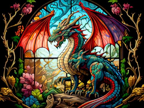 ParNarZar 5D Diamond Painting Eckige Steine Pterodactyl Glasmalerei Stil 35x80cm für Eingang, Haus, Wand, Wohnstub Und Treppe Dekoration ParNarZar 5D Diamond Painting Eckige Steine Pterodactyl Glasmalerei Stil 35x80cm für Eingang, Haus, Wand, Wohnstub Und Treppe Dekoration von ParNarZar