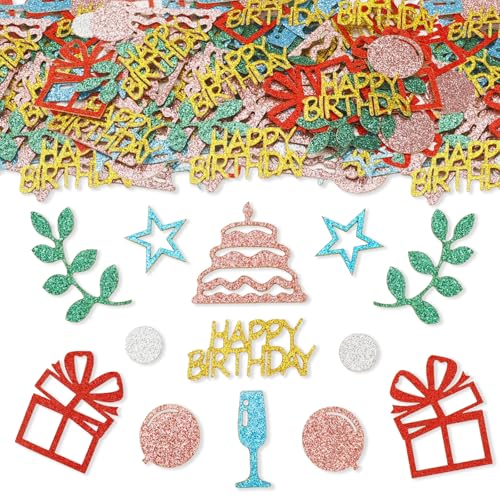 ParPix 100 Stück Bunt Konfetti Geburtstag Deko (Happy Birthday) von ParPix