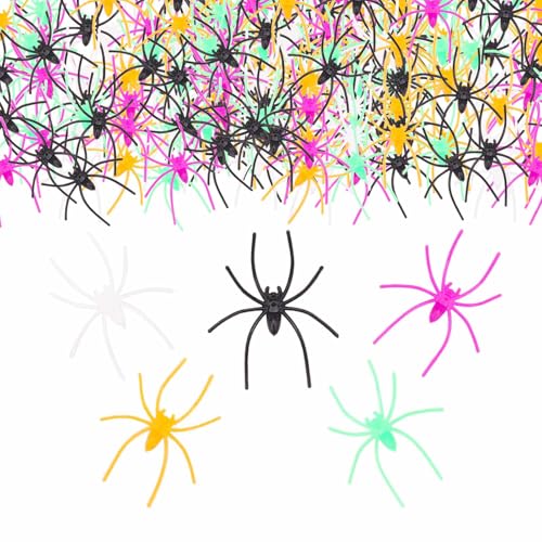 ParPix 100 Stück Halloween Spinne Konfetti, Farbe Spinnen Helloween Deko, Schwarze Spinnen Halloween Streudeko, Realistische Gruselige Spinne Tischdeko, Gruselig Halloween Dekoration Prank Confetti ParPix 100 Stück Halloween Spinne Konfetti, Farbe Spinnen Helloween Deko, Schwarze Spinnen Halloween Streudeko, Realistische Gruselige Spinne Tischdeko, Gruselig Halloween Dekoration Prank Confetti von ParPix