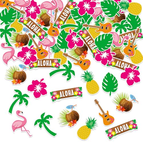 ParPix 100 Stk Hawaii Deko Konfetti Bunt, Groß 6cm Hawaii Party Deko Confetti, Streudeko Hawaii Tischdeko,Flamingo Deko Konfetti, Aloha Gartenparty Confetti,Hawai Streudeko für Beach Pool Sommer Party ParPix 100 Stk Hawaii Deko Konfetti Bunt, Groß 6cm Hawaii Party Deko Confetti, Streudeko Hawaii Tischdeko,Flamingo Deko Konfetti, Aloha Gartenparty Confetti,Hawai Streudeko für Beach Pool Sommer Party von ParPix
