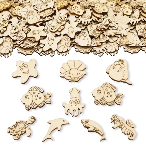 ParPix 100 Stück Holz Meerestiere Deko Konfetti, 3cm Unterwasserwelt Streudeko, Confetti Unterwasser Deko Kindergeburtstag, Ozeantieren Streudeko, Ozean Thema Party Konfetti für Jungen Mädchen ParPix 100 Stück Holz Meerestiere Deko Konfetti, 3cm Unterwasserwelt Streudeko, Confetti Unterwasser Deko Kindergeburtstag, Ozeantieren Streudeko, Ozean Thema Party Konfetti für Jungen Mädchen von ParPix