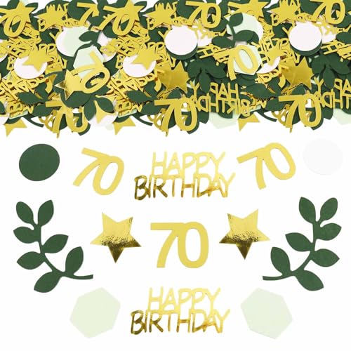 ParPix 100 Stück Konfetti 70 Geburtstag Deko, Groß 6cm Streudeko 70. Geburtstag Deko, Confetti Tischdeko 70 Geburtstag Frau Mann, Glitzer Deko 70 Geburtstag Konfetti, Streudeko 70 Geburtstag Mann von ParPix