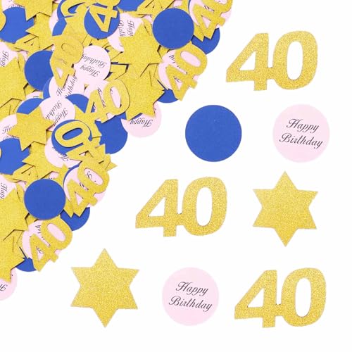 ParPix 100 Stück Konfetti 40 Geburtstag Deko Groß 4cm, Gold Streudeko 40. Geburtstag Deko, Tischdeko 40 Geburtstag Mann Frauen, Glitzer Confetti Deko 40 Geburtstag Mann, Konfetti 40er Geburtstag Deko ParPix 100 Stück Konfetti 40 Geburtstag Deko Groß 4cm, Gold Streudeko 40. Geburtstag Deko, Tischdeko 40 Geburtstag Mann Frauen, Glitzer Confetti Deko 40 Geburtstag Mann, Konfetti 40er Geburtstag Deko von ParPix
