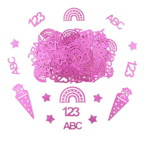 ParPix 100 Stück Konfetti Einschulung Deko Groß 1,5-8cm, Tischdeko Einschulung Mädchen Junge, Streudeko Einschulung mit 5 Mustern, Schulkind Deko Konfetti Lila, Glänzend Tischdeko Schulanfang (Lila) ParPix 100 Stück Konfetti Einschulung Deko Groß 1,5-8cm, Tischdeko Einschulung Mädchen Junge, Streudeko Einschulung mit 5 Mustern, Schulkind Deko Konfetti Lila, Glänzend Tischdeko Schulanfang (Lila) von ParPix