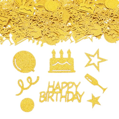 ParPix 100 Stück Konfetti Geburtstag Tischdeko Gold, 5cm Groß Happy Birthday Konfetti, Glitzer Streudeko Geburtstag, Confetti Tischdeko Geburtstag Frau Mann, Konfetti Geburtstag Deko Party ParPix 100 Stück Konfetti Geburtstag Tischdeko Gold, 5cm Groß Happy Birthday Konfetti, Glitzer Streudeko Geburtstag, Confetti Tischdeko Geburtstag Frau Mann, Konfetti Geburtstag Deko Party von ParPix