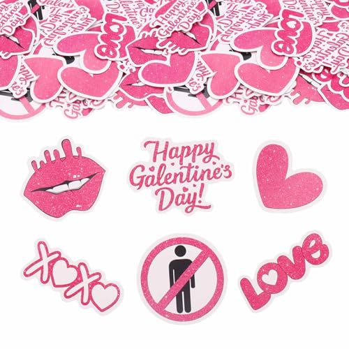ParPix 100 Stück Beste Freunde Konfetti, Happy Galentine's Day Streudeko, Geburtstagsgeschenk für Besten Freund, Confetti Valentinstag Deko, Konfetti Tischdeko für Valentinstag Geburtstag Hochzeit von ParPix