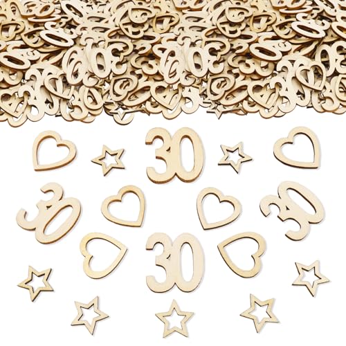 ParPix 150 Stück Holz 30 Geburtstag Deko Konfetti,Herz Stern Streudeko 30. Geburtstag Deko,3cm Confetti Deko 30 Geburtstag Mann Frau,Tischdeko 30 Geburtstag Frauen Männer,30er Geburtstag Deko Konfetti ParPix 150 Stück Holz 30 Geburtstag Deko Konfetti,Herz Stern Streudeko 30. Geburtstag Deko,3cm Confetti Deko 30 Geburtstag Mann Frau,Tischdeko 30 Geburtstag Frauen Männer,30er Geburtstag Deko Konfetti von ParPix